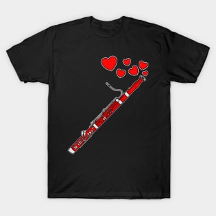 Valentines Day Bassoon Player Bassoonist Anniversary Wedding Musician T-Shirt